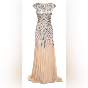 1920's Gatsby beaded sequin dess
